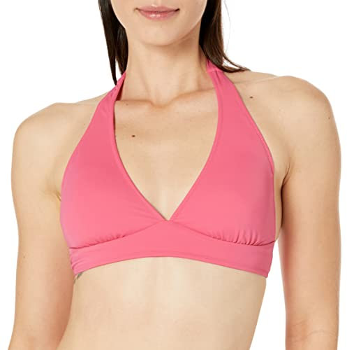 Amazon Essentials Maillot de Bain Bikini à Nouer au Niveau du Cou offrant Un léger Soutien de la Poitrine (Grandes Tailles Disponibles) Femme, Rose Incandescent, 46