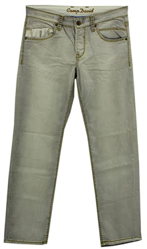 Camp David Herren Jeans Hose RO:BI:S622 Stretchdenim Lightgrey Used