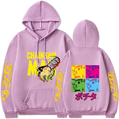 westtrend Anime Chainsaw Man Hoodies Anime Pochita Cosplay Sweatshirts Pochita Hoodies Chainsaw Man Loose Pullover for Men Women