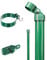 Alberts 601188 Zaunanschluss-Set zweiseitige Verbindung für Wellengittertor an Maschendrahtzaun | Set,2s | zinkphosphatiert grün | zum Einbetonieren | Torpfosten-Ø: 76 mm | Zaunhöhe: 1500 mm