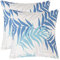 SK Studio Outdoor Kissenbezug, 2 Stück Wasserdicht Kissenhülle UV Schutz Zierkissenbezug aus Polyster für Garten Sofa Wohnzimmer Bett Blau grau, 45x45cm
