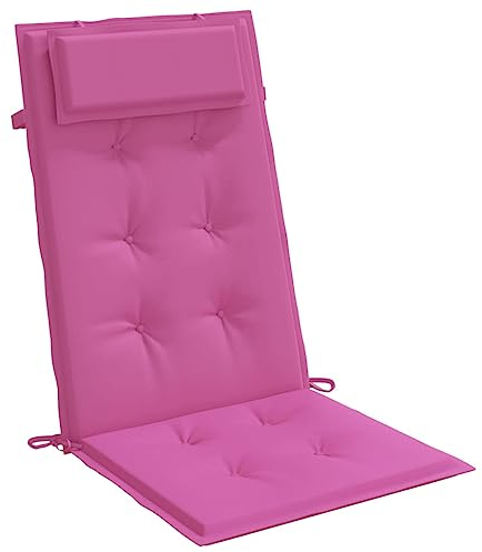 vidaXL Hochlehner Auflage 2 STK., Sitzkissen für Gartenmöbel Hocker Ottomanen, Wasserabweisendes Sitzpolster, Sitzauflage Stuhlauflage, Rosa Oxford Gewebe