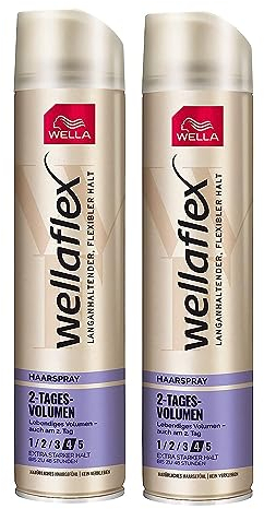 2er Wellaflex 2nd Day Volume Extra starker Halt Föhnspray 250ml
