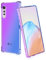 BORYA Silikon Hülle für LG Velvet 5G/4G, Transparent Weiches Seidig Ultra Dünn TPU Stoßfest Kratzfest Handyhülle, Elegant Bunt Gradient Schutzhülle, Lila/blau