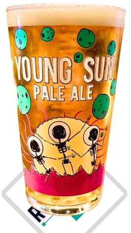 Roxley 2 x Beavertown Young Sun Pale Pint Glasses X2 Original Beer Lager Pint Glass Glasses
