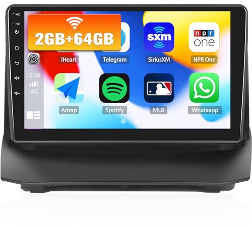 2G+64G CAMECHO Android 13 Autoradio per Ford Fiesta 2009-2014 con Navigatore,Schermo da 9 Pollici Stereo 2 Din con Carplay Android Auto Mirror Link RDS WiFi Bluetooth +Telecamera Posteriore