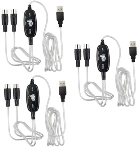 Toyvian 3stücke Midi Usb Kabel Musikbearbeitungskabel Für Elektronische Instrumente Usb Midi Verbindungskabel Kompatibel Mit Xp Vista Installieren Hohe Übertragungsstabilität