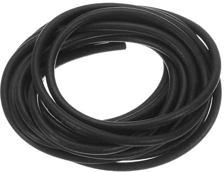 QUARKZMAN Nastro Tenuta Schiuma Silicone, Diametro 4 Mm (0,16) Lunghezza 4 Metri (13,12 Piedi) Guarnizione Gomma Spugna Rotonda Corda Gomma Solida per Macchinari e Industrie, Nero