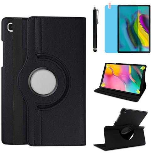 Case for Samsung Galaxy Tab A9+/A9 Plus 11'' 2023 (SM-X210/X216/X218), 360 Degree Rotating Stand Case Smart Protective Cover, with Stylus Pen,Screen Film (Black)