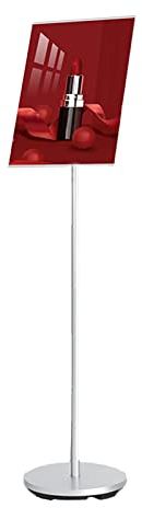 Support de Panneau d'affichage A3, Support de Menu Robuste, Support de Panneau sur Pied pour Affiche, Support d'affichage pour l'extérieur et l'intérieur, Argent