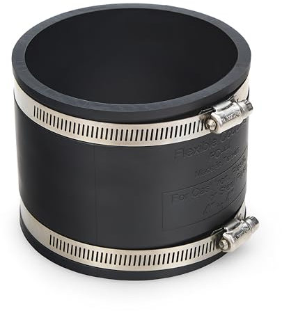Acoplador de goma flexible de 4 pulgadas para tuberías de residuos y tierra de 110 mm con abrazaderas de clip Jubilee de acero inoxidable, acoplamiento flexible de reparación para tubos de hierro