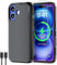 NEWDERY Funda de Batería para iPhone 16, 5000 mAh Auriculares con Cable, CarPlay Compatible Datos Sincronización, Cargador Recargable Portátil 6.1 Pulgadas, Negro