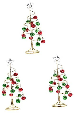 3 pezzi Albero di Natale da tavolo Albero di Natale in cristallo Albero di Natale a spirale Albero di Natale da tavolo Albero di Natale Natale artificiale in miniatura Piccolo albero di Natale