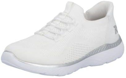 Rieker M5066-80 Damen Slip On Sneaker Textil in Weiss - Gr. 36