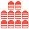 SUIKIHUM 10 Pack Plastic Ladder Slider, 1-1/2 Inch(38mm) Backpack Buckle Tri-Glides Clip, Adjustable Lock Buckle for Belt Strap, Red