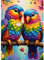 GDYEEH Papageien Diamond Painting Erwachsene, 5D Liebespaar Diamant Kunst Bilder Anfänger, DIY Vögel Runder Vollbohrer Diamanten Malerei Stickerei Kreuzstich Geschenke Home Wand Dekor 30x40cm