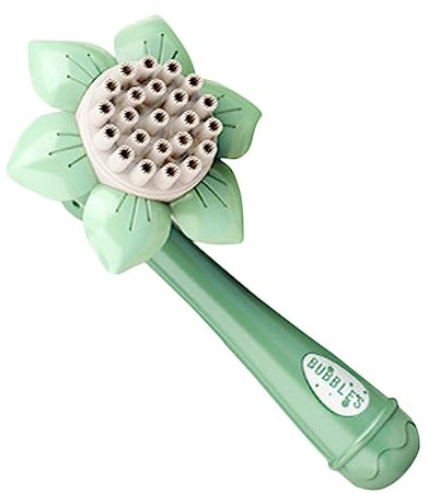 VICASKY Sonnenblumen-Bubble-Maschine Badeschaumgebläse Maschinen Seifenblasenstäbe Badespielzeug Elektrischer Seifenblasenstab Blasende Blase Elektrisches Gebläse Nebel Light Green Plastik