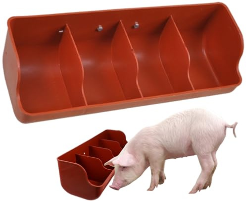 Viehfutterläder, Schweinefutterautomaten, 4 Futterfutter -Trog, 18, 1 x 6, 3 x 5, 1 Zoll Hochleistungs -Plastik -Vieh für Rinder Kühe Pferde Schafziegen Schweine Kalb