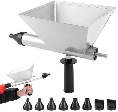 HOVCEH Electric Mortar Pointing Grout Gun, Mortar Gun for Pointing Drill, Cement Grouting Machine, Pointing Grouting Machine with 8 Removable Nozzles, Cement Gun for Pointing, Bricks Wall Decoration