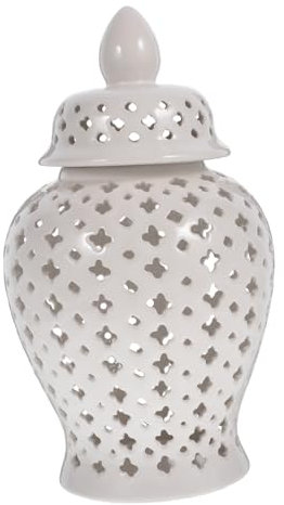 Vaguelly Maceta Decorativa Hueca Florero De Cerámica Adorno De Escritorio Para Jardinería