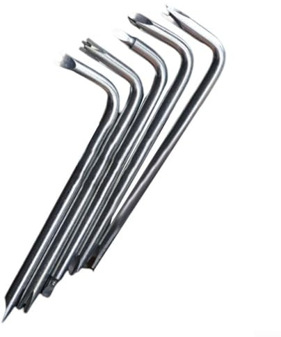 Juego de 9 destornilladores compactos en forma de L para espacios pequeños, para reparaciones automotrices y tornillos apretados, hechos de acero 45 (forma especial L, 5 piezas)