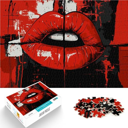 1000 teenager Pieces Jigsaw Puzzle Lips für Lernspiel-Herausforderungsspielzeug Tolle Geschenke und Spielzeuge52x38cm