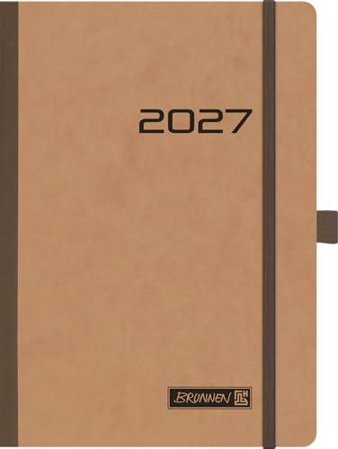 BRUNNEN Buchkalender Mod. 796 2027 | A5, Karton, braun