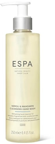 ESPA Neroli & Mandarin Cleansing Hand Wash 250ml | Coconut Cleanser, Essential Oils & Moisturising Sugar Beet Extract | Refreshing, Softening Daily Hand Soap with Natural Ingredients