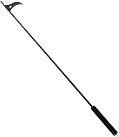 CATIEBYE Feuerhaken aus Stahl mit Flexiblem Design und Komfortablem Griff für Outdoor und Indoor Feuerstellen und Kamineinsatz
