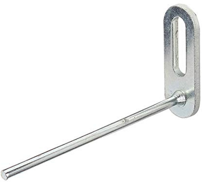 Alberts 805623 Lochplattenhaken | gerade | galvanisch blau verzinkt | Hakentiefe 80 mm | Rundstahl Ø4 mm