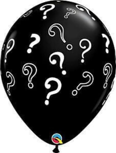 Qualatex Riesenballons Fragezeichen question Marks Babyparty Babyshower, ca. 40 cm Durchmesser, 5 St.
