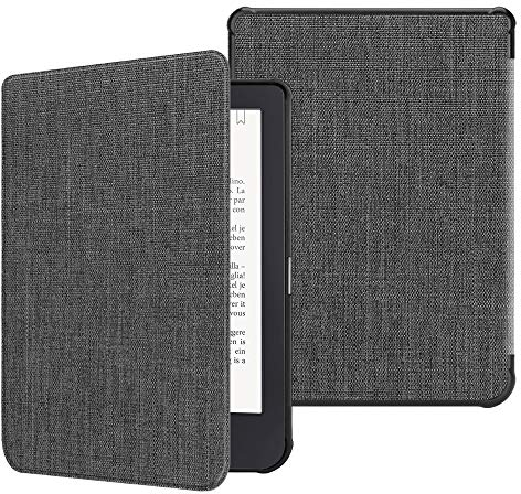 Fintie Custodia per Kobo Clara HD 2018 - Ultra Sottile Leggero Cover Protettivo Case in Tessuto con Auto Sveglia/Sonno Funzione per Kobo Clara HD 6 Pollici E-Reader, Denim Gray