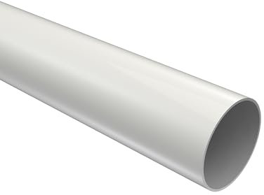 Interdeco Rohr Weiß in 28 mm Ø, aus Metall für Gardinenstangen, 140 cm