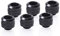 Alphacool 17475 Eiszapfen PRO 13mm HardTube Fitting G1/4 - Deep Black Sixpack