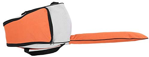 Bolsa de transporte para motosierra, bolsa de almacenamiento portátil duradera de tela Oxford Bolsa de almacenamiento para cortadora de césped Caja protectora con diseño (naranja)