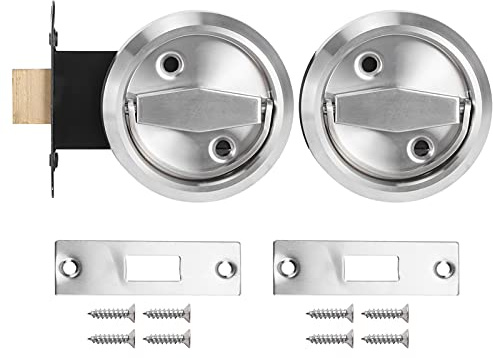 Atyhao Door Lock - Home Bathroom DoubleSided Lock 304 Stainless Steel Handle Door Lock Accessories(#2)