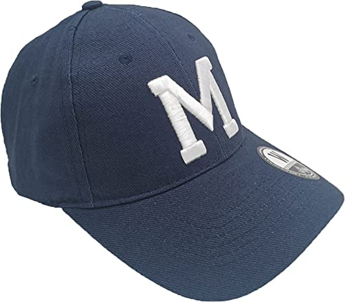 4sold 3D-Hut für Kinder, Jungen, Mädchen, Sport, Alphabet, Baumwolle, Marineblau, verstellbar, Baseball, Sport, Schule, Kids Navy M, Einheitsgröße