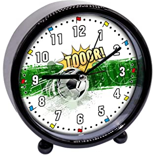 Wecker Fußball schwarz - bb-Klostermann 54053 - Motiv Uhr Quarz