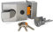 UK Security Supplies Standard Deadlocking Nightlatch, Dark Grey Silver Cylinder, 60mm Backset, Complete with Rim Cylinder Lock Supplied with 3 Keys. External Door Lock for Front Door and Back Door.
