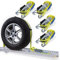 4X BullPower Spanngurte AZG203 - Autotransport PKW Zurrgurte Reifengurte Transportsicherungen - LC 4000 kg/daN mit Ratsche und Haken - 50mm breit