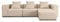 Home Deluxe - Sofa Verona - Beige, Größe: L - ca. 327 x 70 x 207 cm, Sitzhöhe: 46 cm, Sitztiefe: 80 cm, inkl. Kissen I Modulares Sofa Modulsofa Ecksofa Wohnlandschaft
