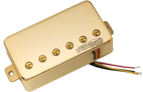 Wilkinson WOCHB Keramik PAF-Stil Humbucker Steg Tonabnehmer Pickups für Les Paul SG Style E-Gitarre, Gold | Keramik, für LP Style E-Gitarre