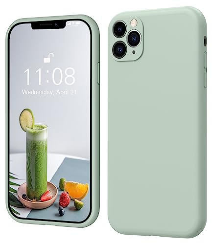 ElestBela iPhone 11 Pro Hülle Silikon Case, Ultra Dünn Slim mit Microfiber, Kratzfeste Rundumschutz Case Schutzhülle für iPhone 11 Pro 5.8'' Hellgrün