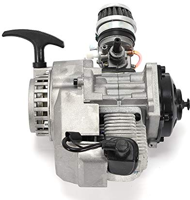2 Takt Motor Engine 49cc Motor Kit, Elektrostarter, Quad Dirt Pit Bike für Mini-Motorrad, Mini-Motocross-Bike oder Mini-Quad-Bike - Kit optimale Leistung und Fahrspaß