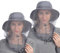 USHAKE Head Net Hat, Safari Hut, Sonnenhut, Fischerhut mit verstecktem Netz Mesh 2er Set, Grau
