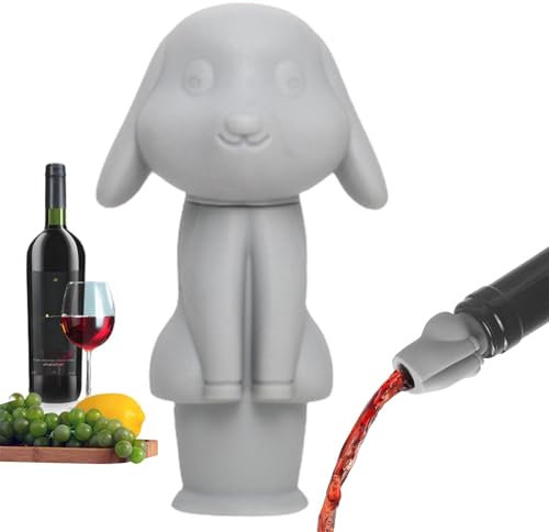Foway Niedlicher Weinstopfen, lustiger Weinstopfen - Getränkeflaschenverschließer mit Hasen-Design | Lustige Küchenhelfer, dekoratives süßes Weinzubehör, um Champagner und Wein frisch zu halten