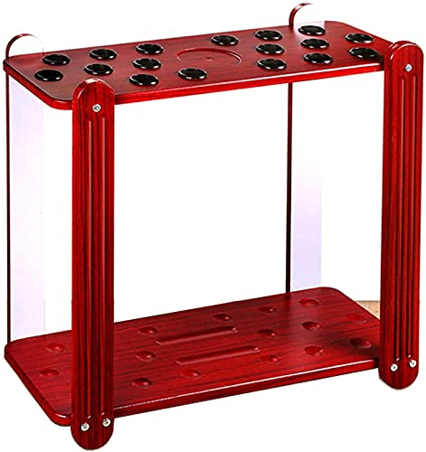 Agashi Pool Queue Halter, Pool Queue Halter Vertikaler Pool Queue Ständer 18 Loch Queue Halter Ständer Pool Queue Und Ball Halterung/18 Holes