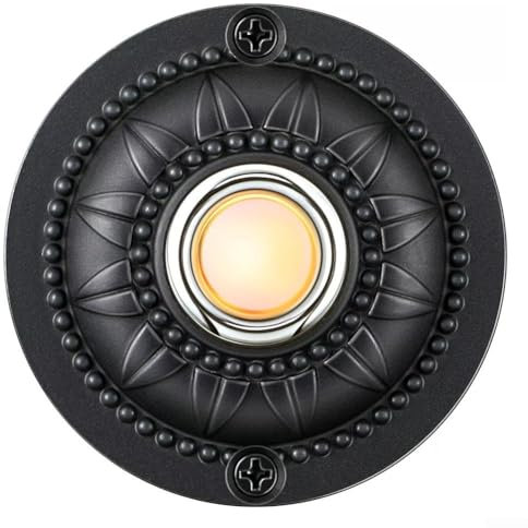 Pulsante per campanello, con cavo illuminato a LED, pulsante di ricambio rotondo per campanello da parete, pulsante per campanello