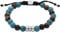 Fossil Herren-Edelstahl-Perlenarmband mit Schieberverschluss, Hellblau