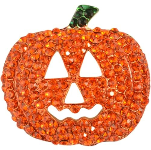 Broche de citrouille en strass, broche de broche de citrouille en émail Halloween 4x5cm, épingle à bijoux Halloween pour la veste décorations de sacs à main